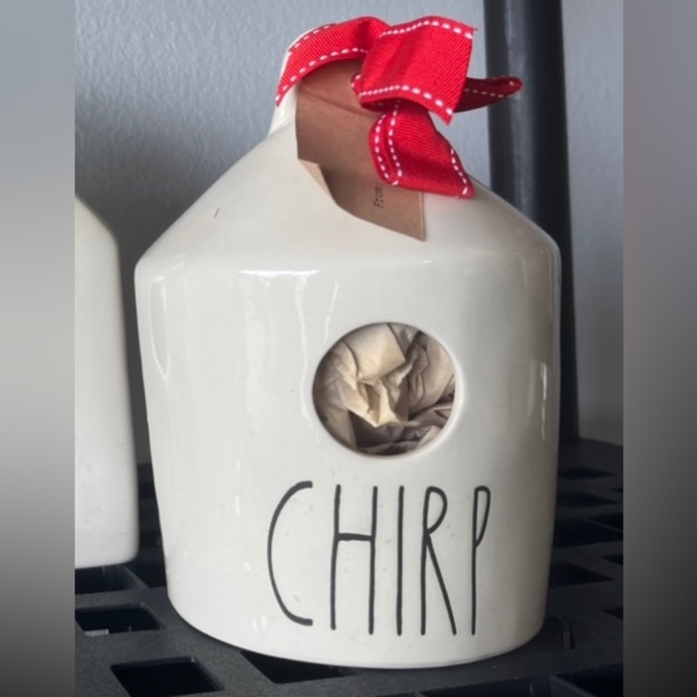COPY - Rae Dunn Round Chirp Birdhouse